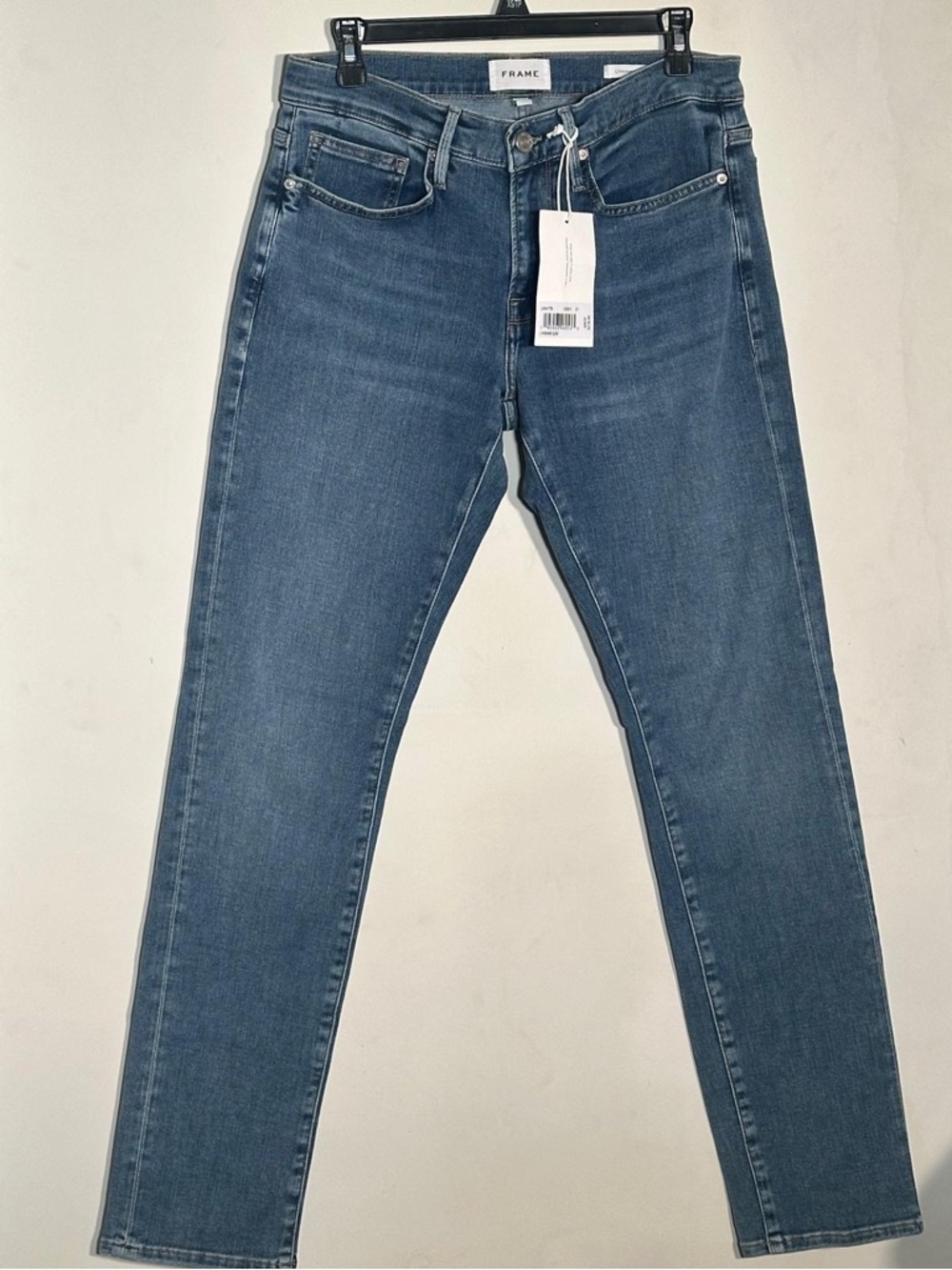 Frame Denim Men's Slim Straight Jeans in Medium Blue Wash